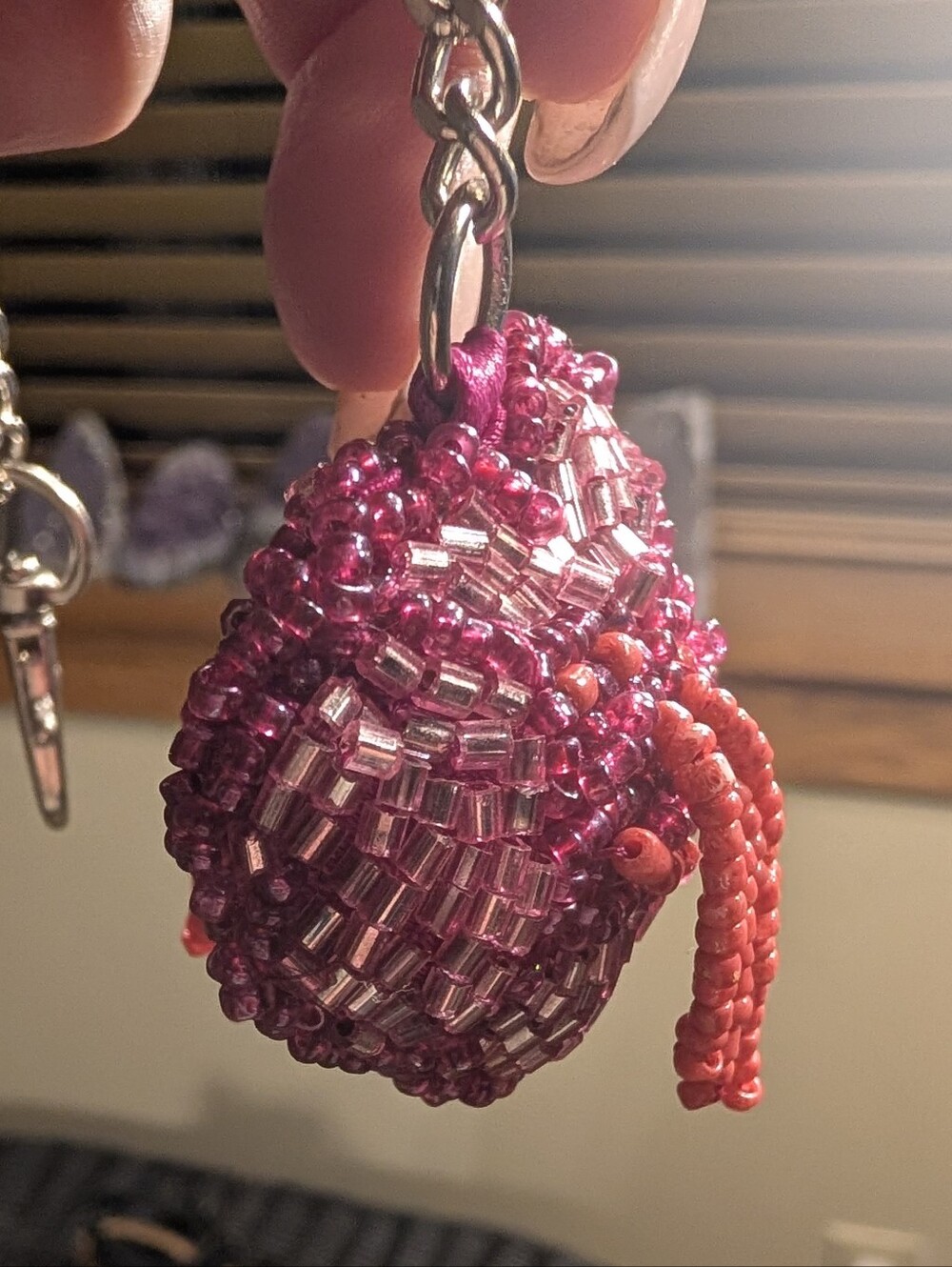 Hand-beaded 3D Bag Charms Lot; 9pc Flowers - Picture 13 of 16